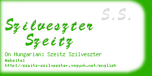 szilveszter szeitz business card